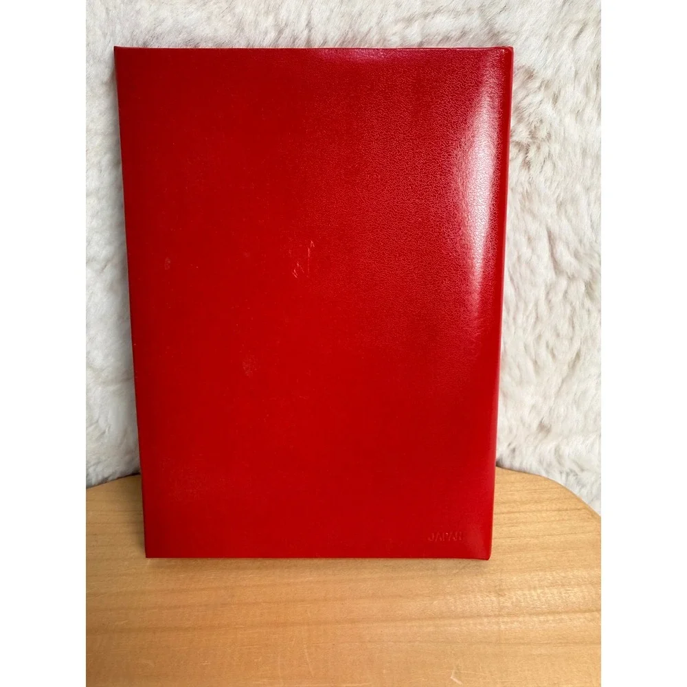 Vintage Red Teal Blue Gold Filigree Address Book Made in Japan Gilded Edge
